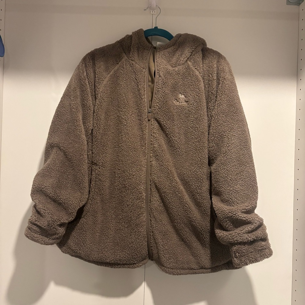 Warm Tan Womens Sherpa Jacket